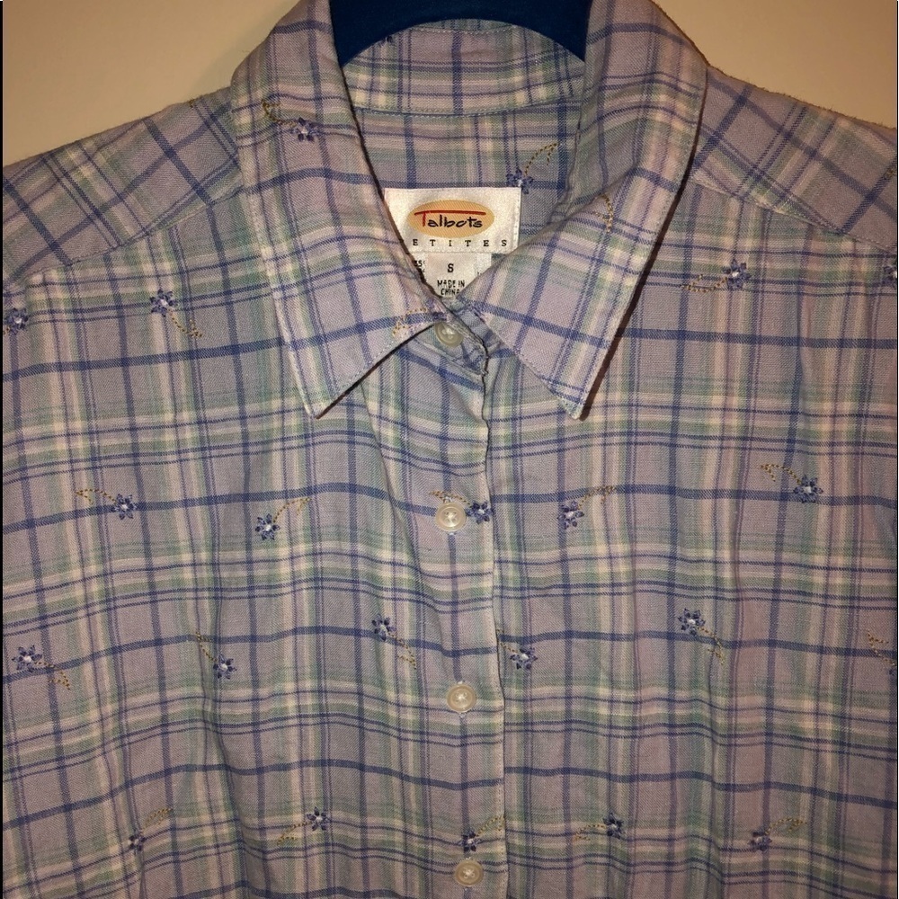 Talbots Petites Button Down Size Small Linen & Co… - image 8